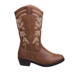 Kensie Girl Western Boot; Girl’s (Size 2) - Brown
